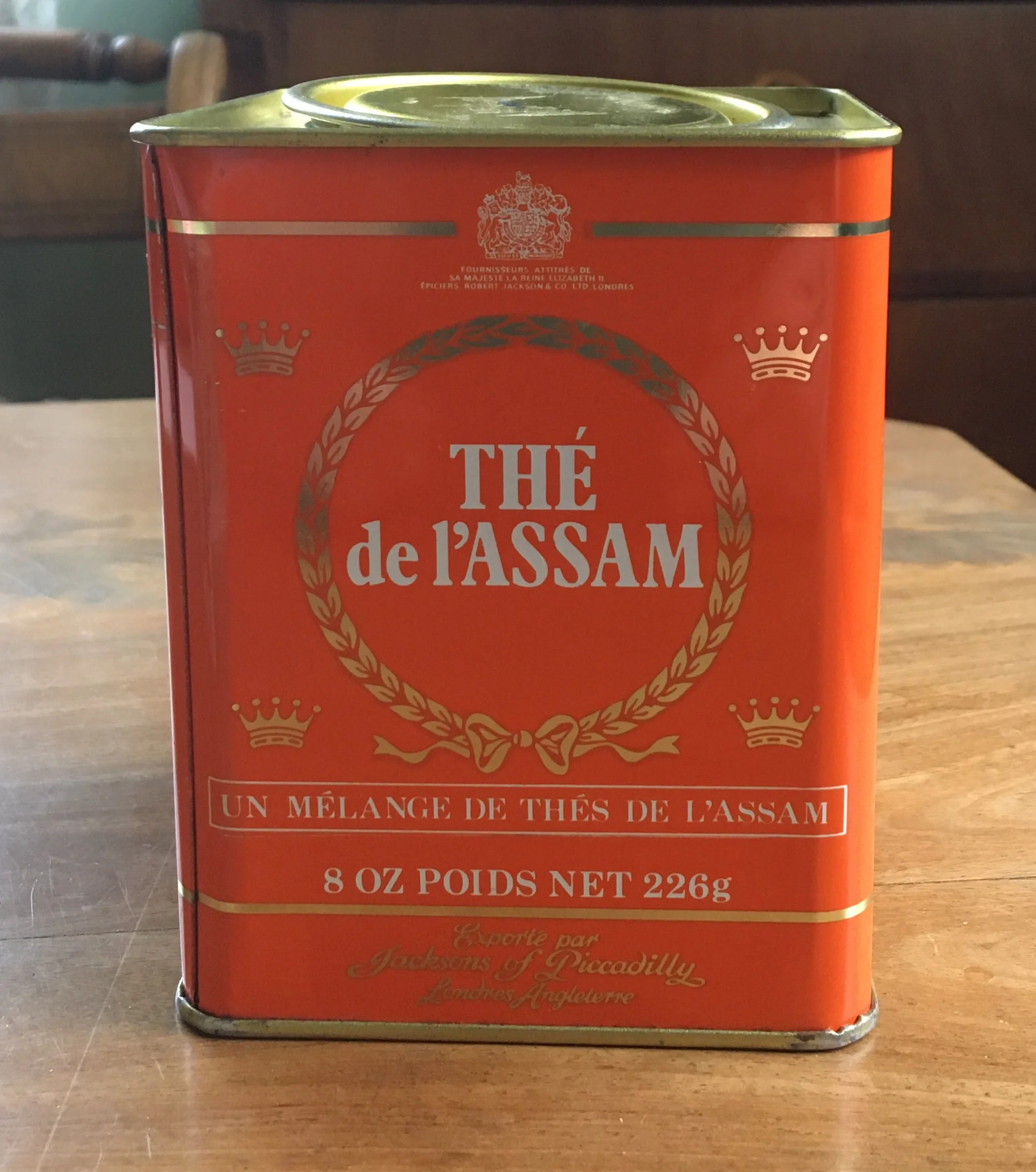 Teburk vintage, Jacksons Assam Tea Teburk vintage, jacksons assam tea