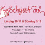 Schysst jul Stockholm julmarknad 2019 info 30/11 & 1/12 10–16