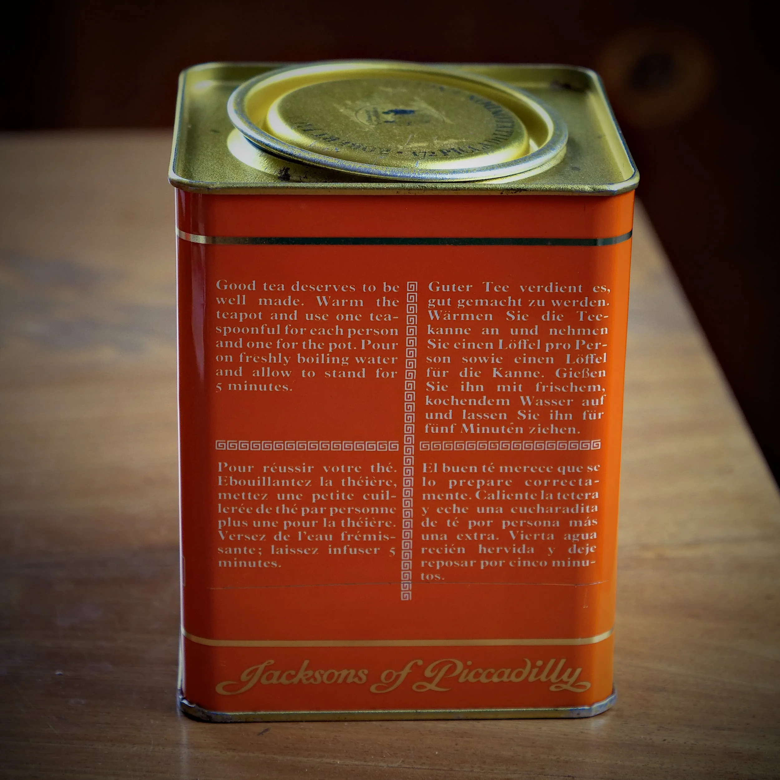 Teburk vintage, Jacksons Assam Tea Teburk vintage, jacksons assam tea