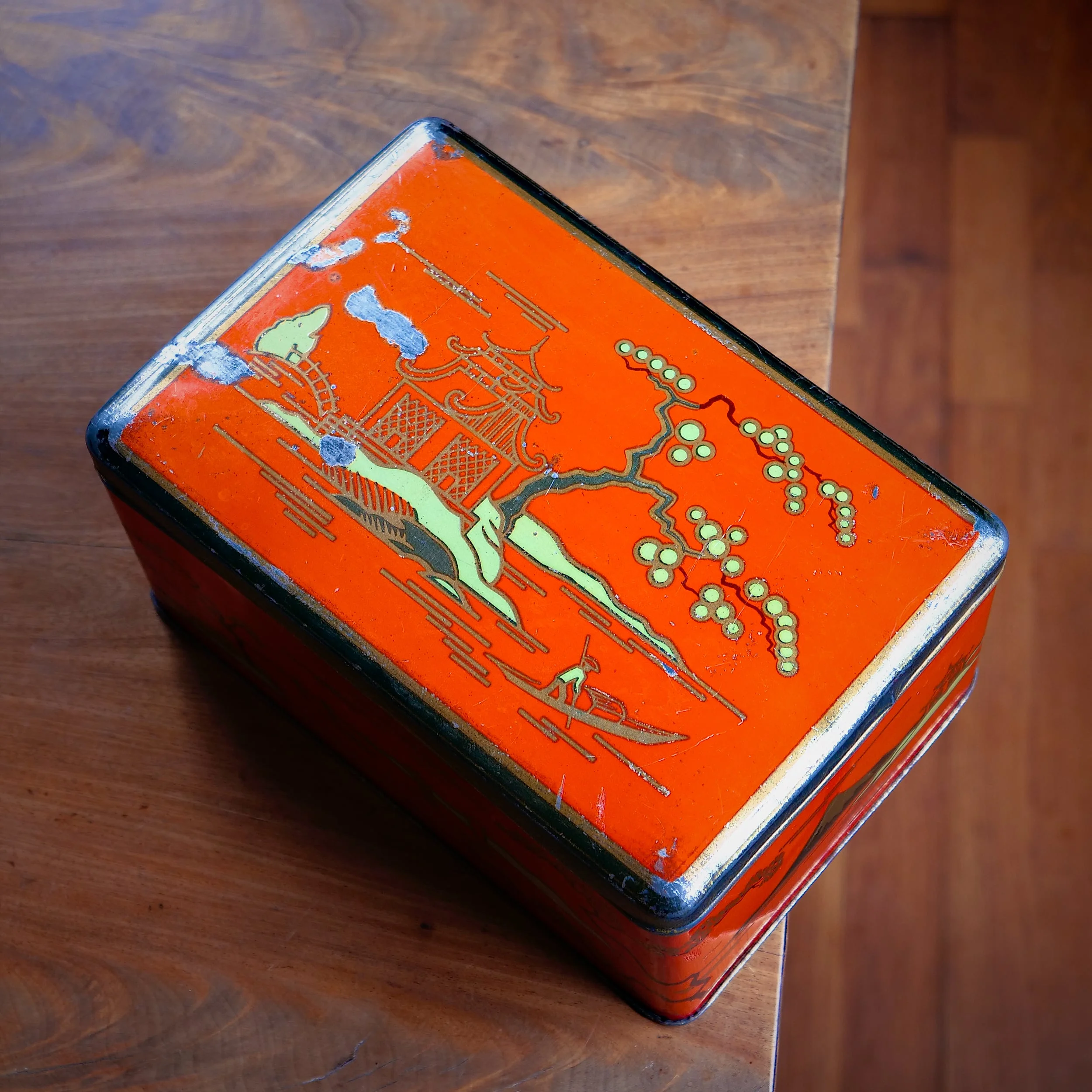 Teburk vintage, japanskt retro-motiv